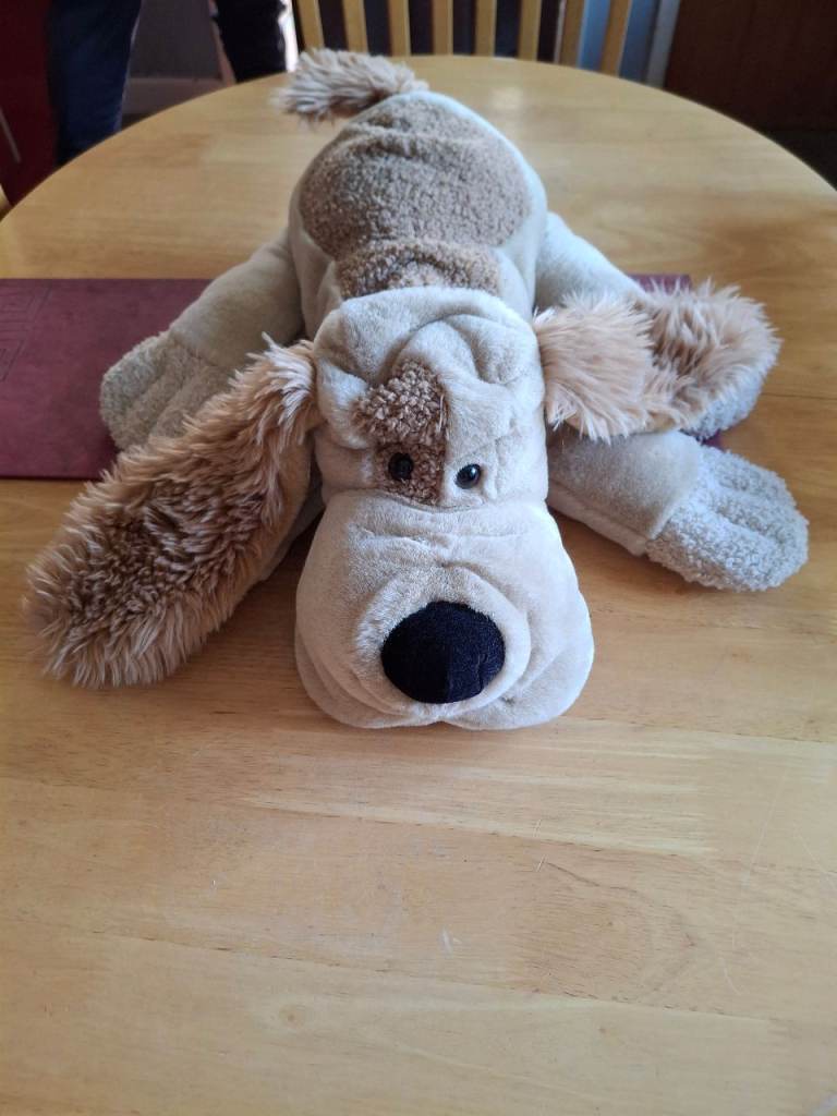 Soft cuddly toy dog