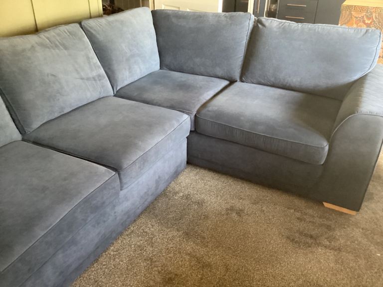 Dark blue corner sofa