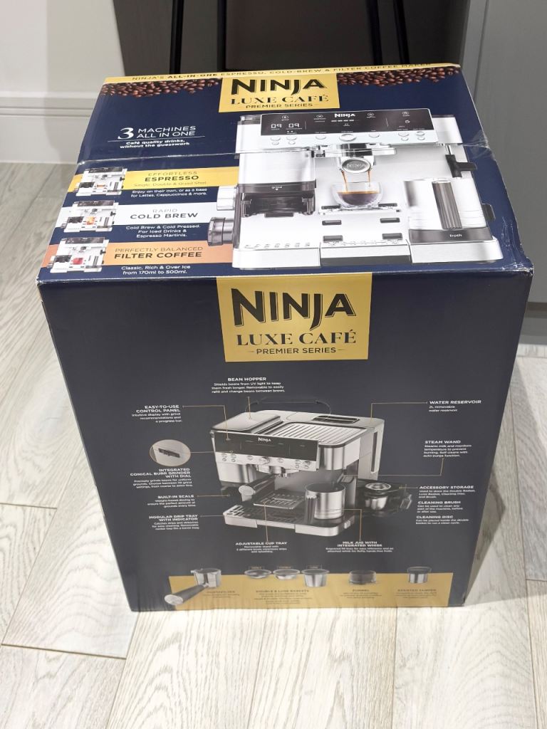 CAN HAND DELIVER,RRP £550 NEW SEALED Ninja Luxe Café Premier coffee Espresso Machine 