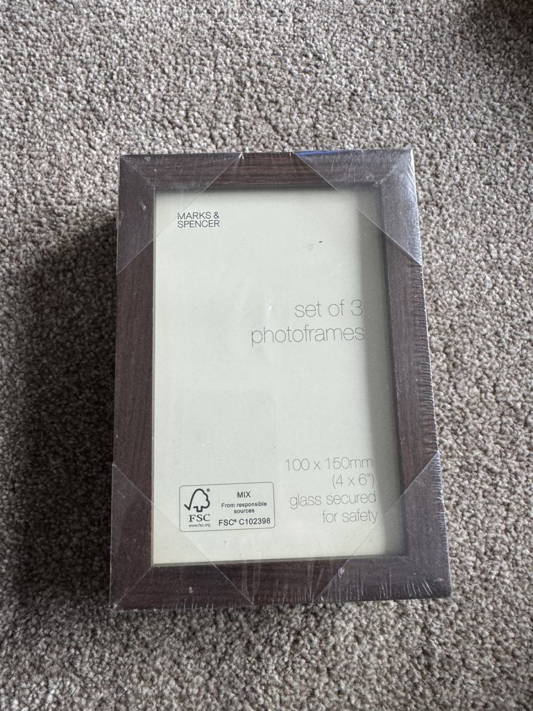 Marks & Spencer set of 3 photo frames 