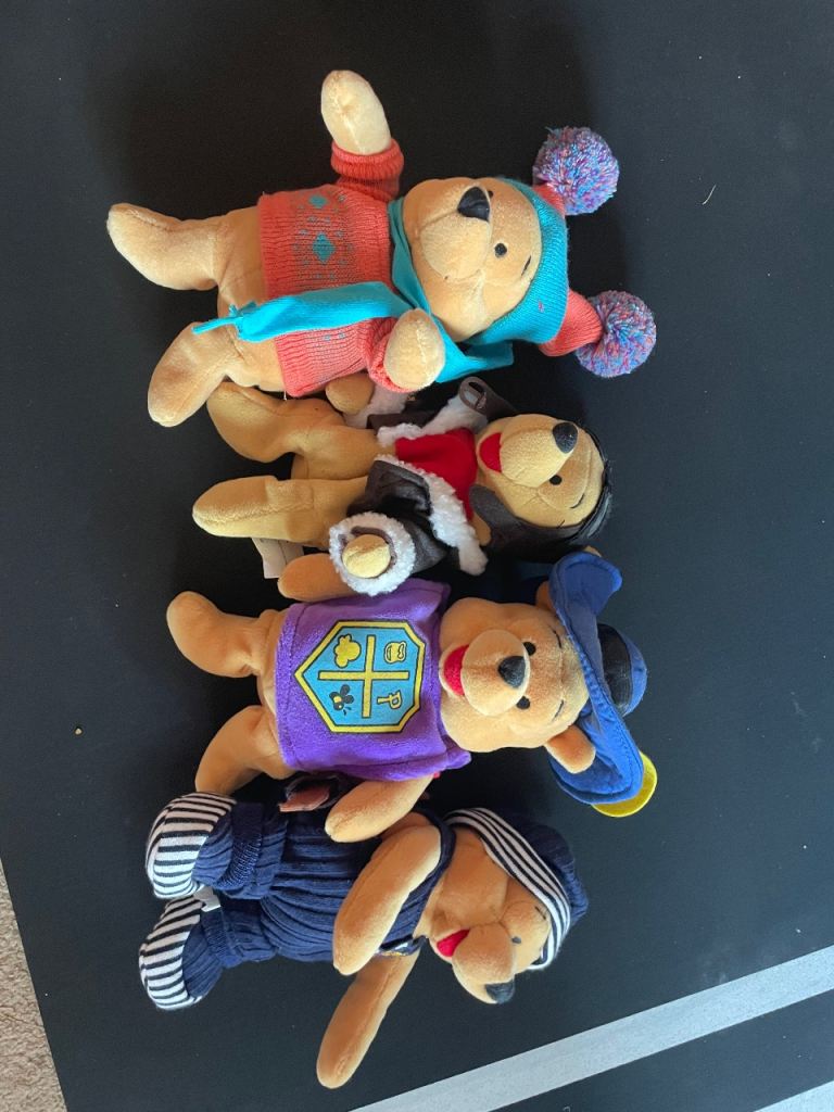 Disney Winnie the Pooh Plush Toys – Set of 11, Good Condition