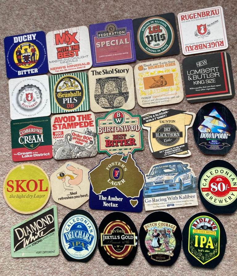 Vintage Beer Mat Selection  Clean
