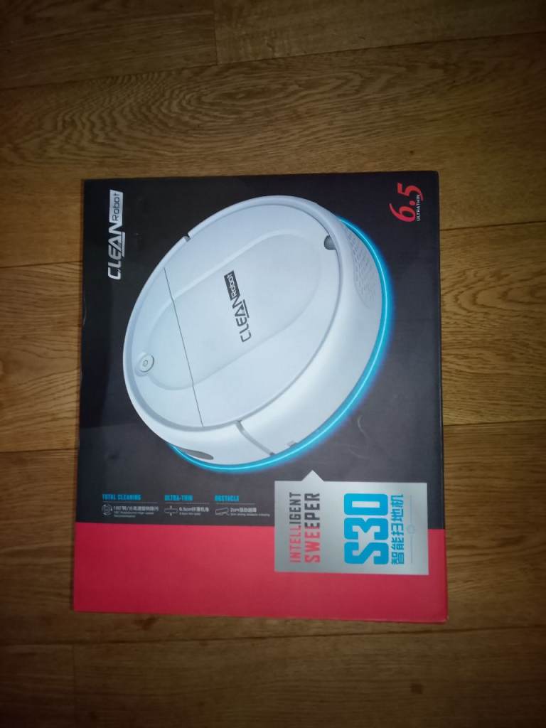CleanRobot S30 Robot Vacuum Cleaner Intelligent Sweeper Ultra Thin Black