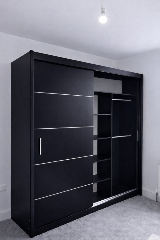 Black Sliding door wardrobe 
