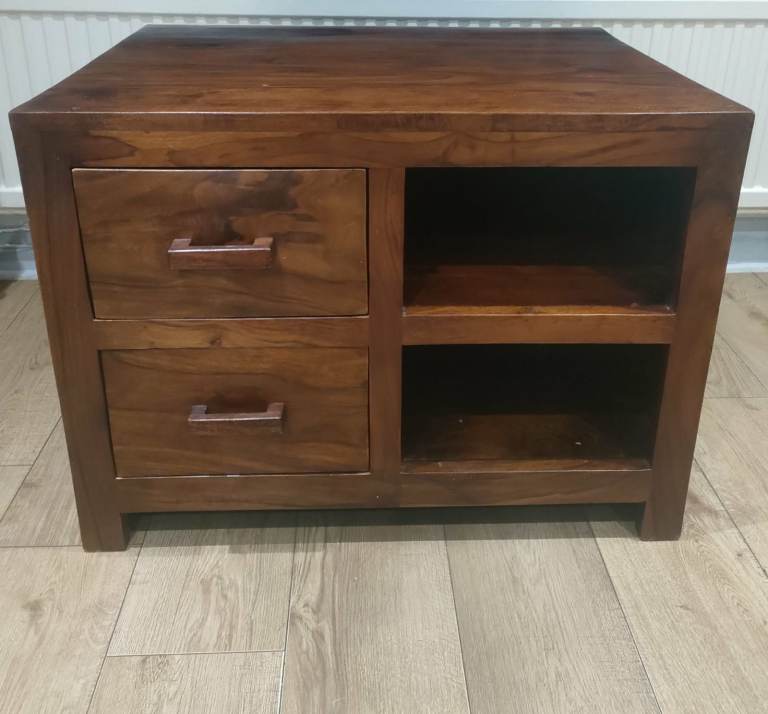 Mango Solid Wood Side Coffee Table Cabinet