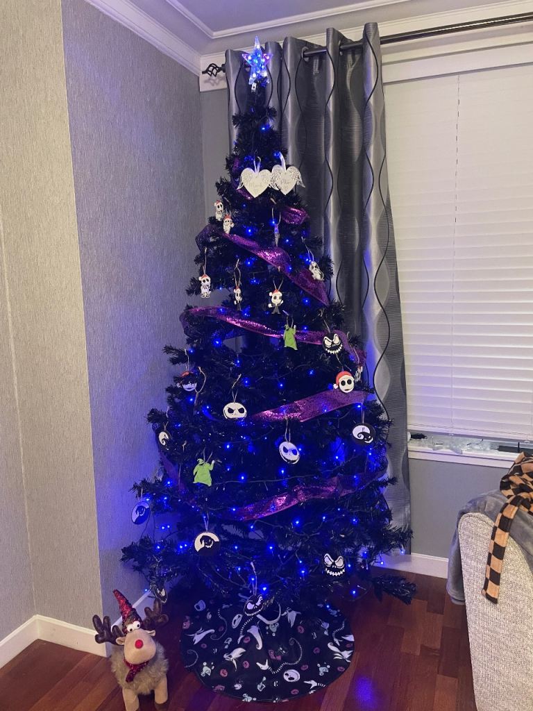 7ft black pine Christmas tree