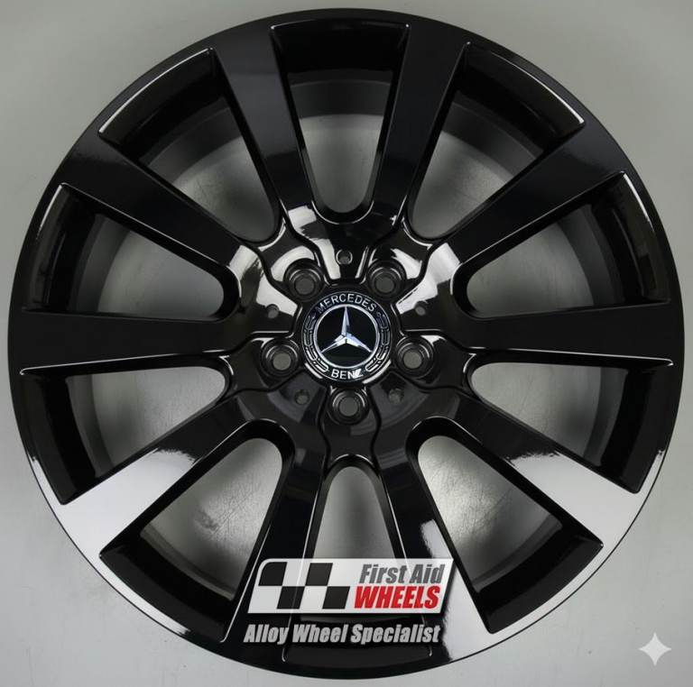 R505BG Swap MERCEDES GL M ML 164 4X 20'' GENUINE 10 SPOKE GLOSS BLACK ALLOY WHEELS