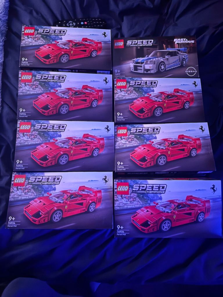 LEGO Speed Champions Ferrari F40 Competizion & Fast & Furious Nissan  Skyline GT-R bundle 