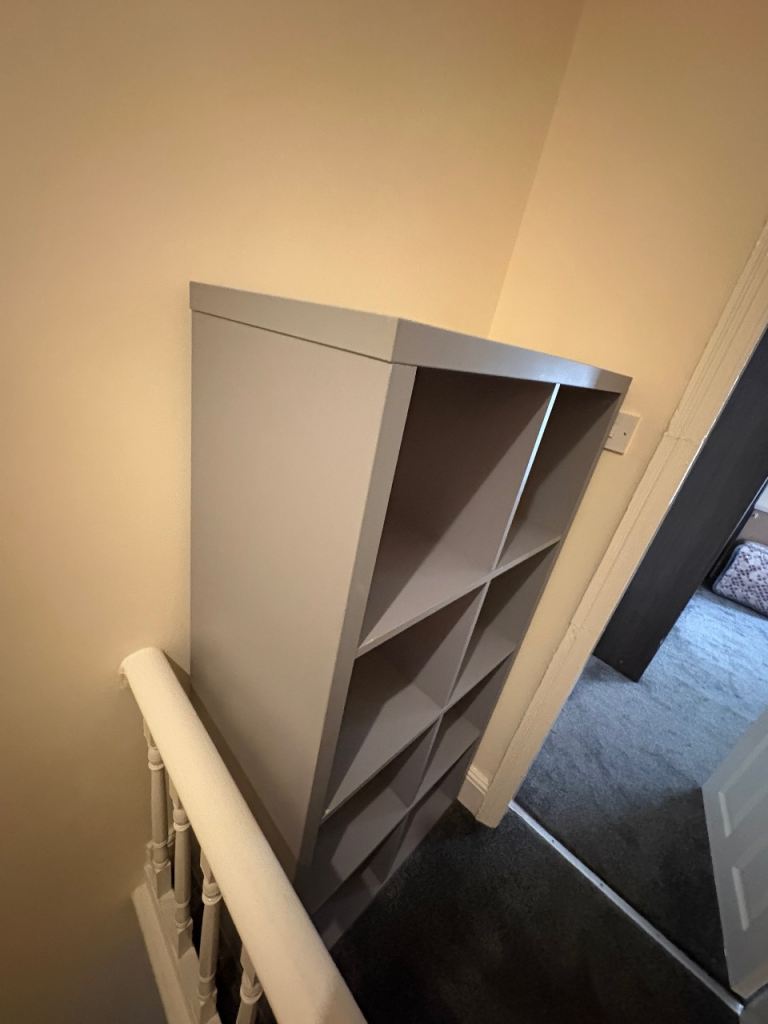 Grey Bookcase/Storage Unit – Good Condition