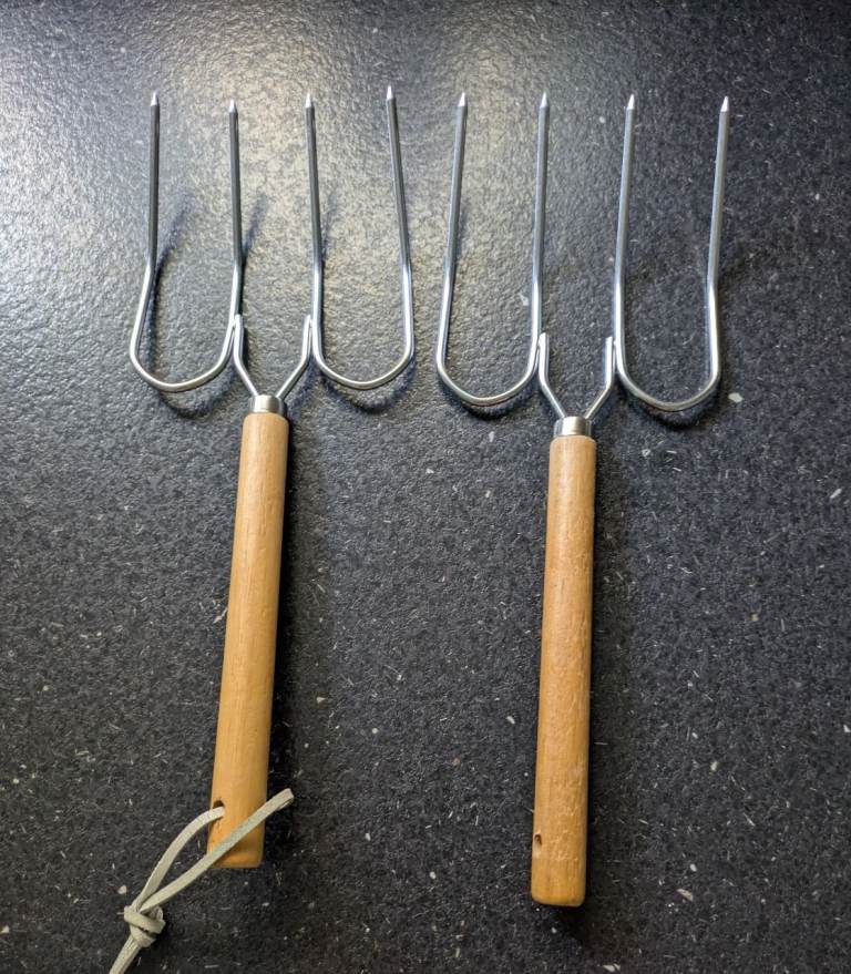 Pair of BBQ meat forks