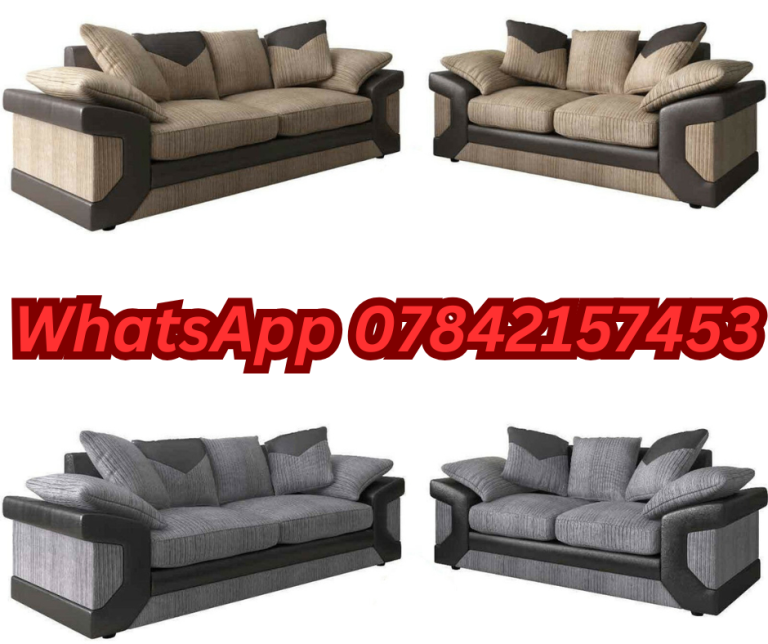 Dino L Shape Sofa 2+3 Seater With Stool Whatsapp me 