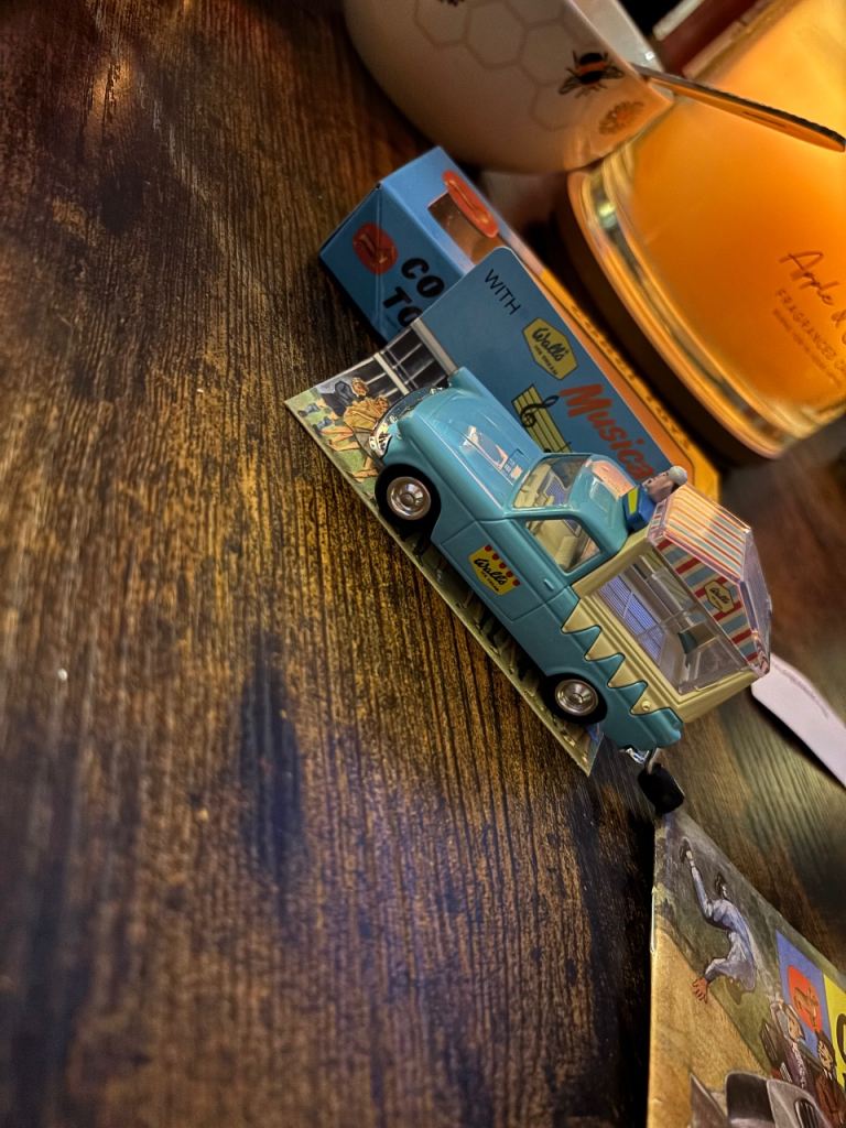 Corgi collectibles, ice cream van, figures, stickers. Badge , £40.00 ...