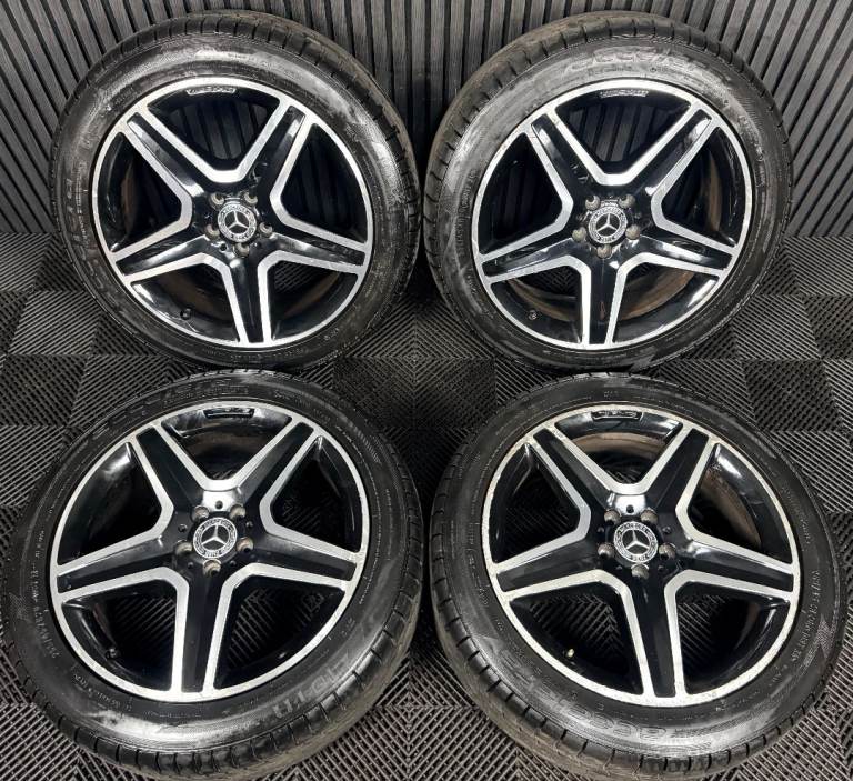 20'' GENUINE MERCEDES AMG ML GLE BLACK DC SPORT ALLOY WHEELS TYRES ALLOYS