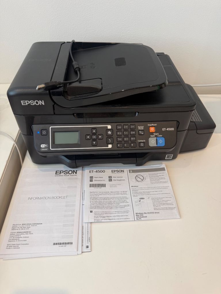 Epson ET-4500 EcoTank Printer/Scanner - Good Condition