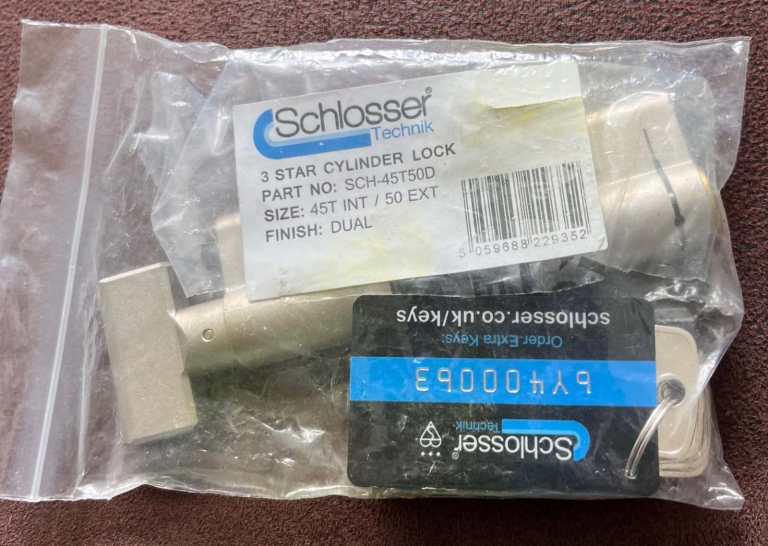 Schlosser Technik 3 Star Cylinder Lock – New