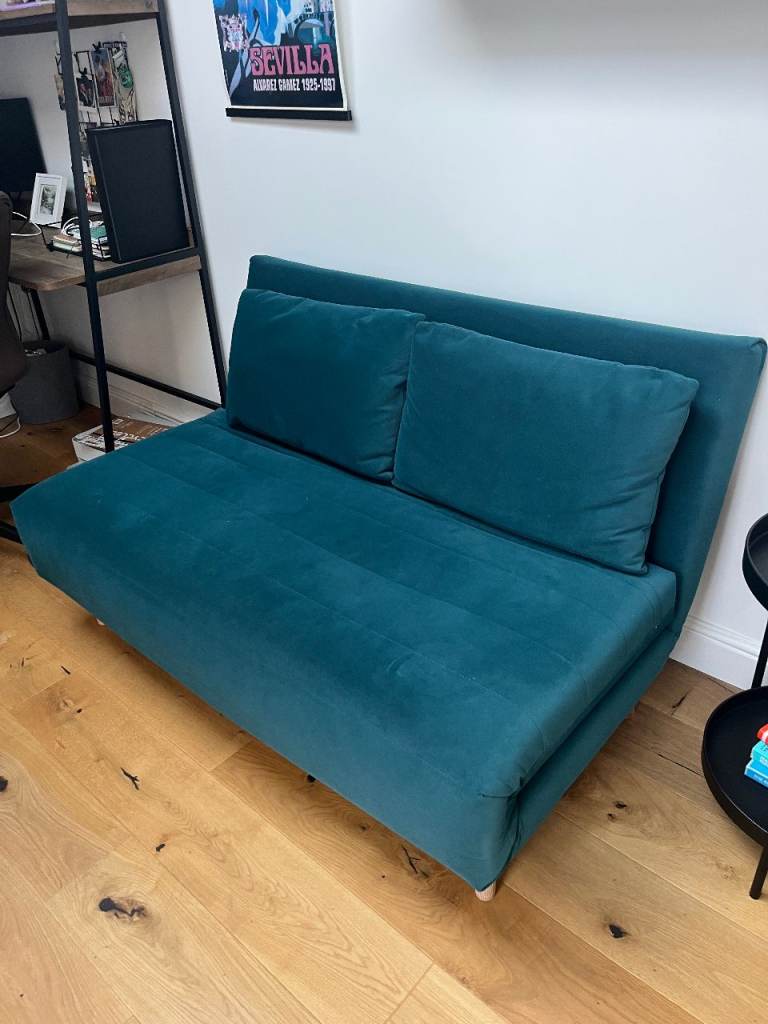 M&S Teal Pull out 2 seater sofa bed