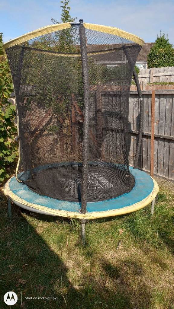 Small Outdoor Trampoline – Good working Condition, Ready for Fun