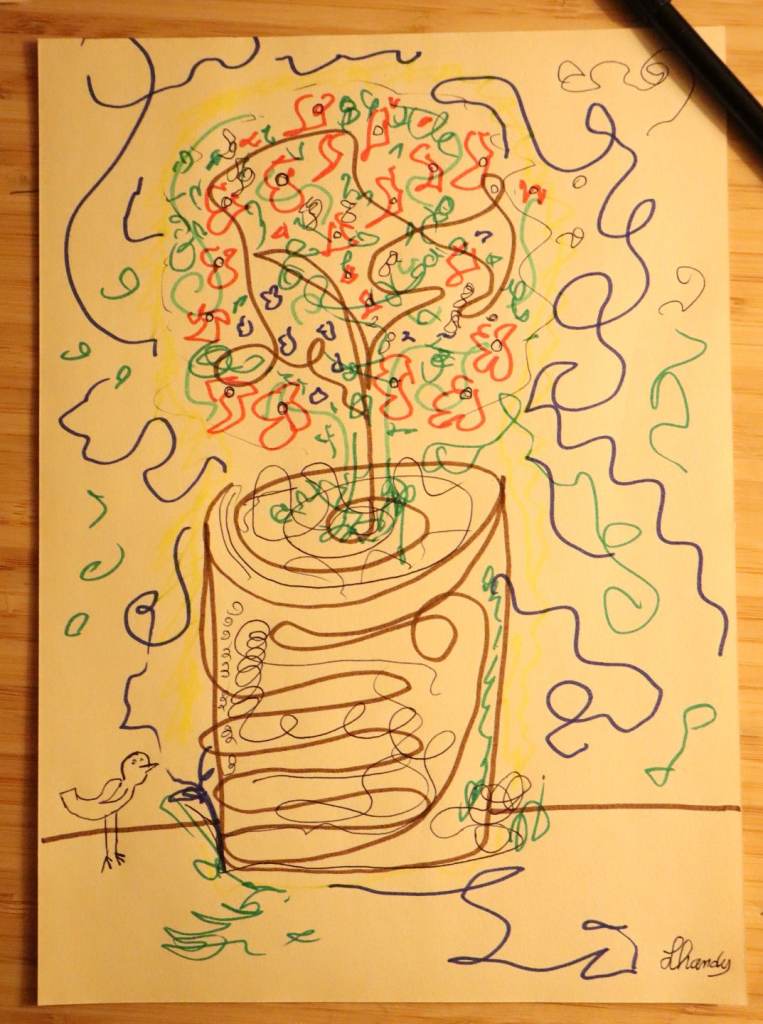 Floral Drawing 21x30 cm