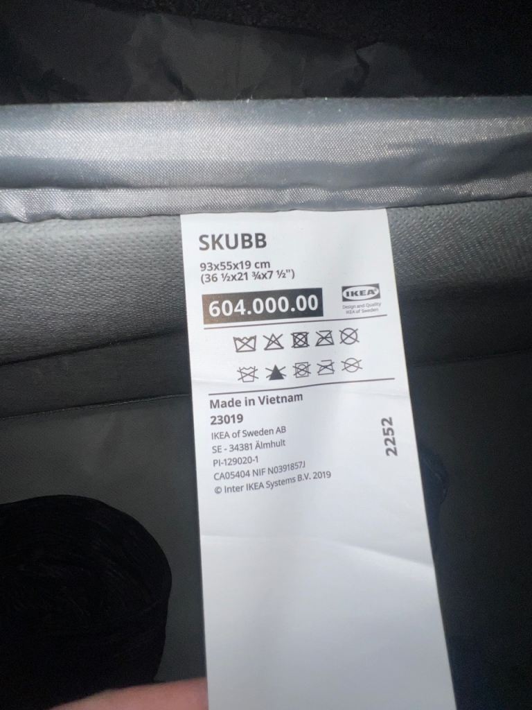 SKUBB IKEA grey under bed storage cubes X2