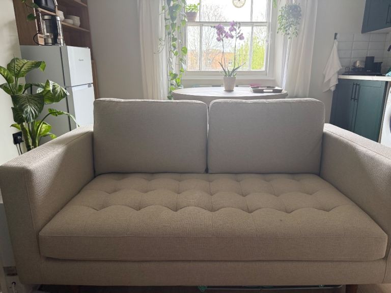 NEW Daals Henrietta 2-Seater Sofa in oatmeal woven fabric