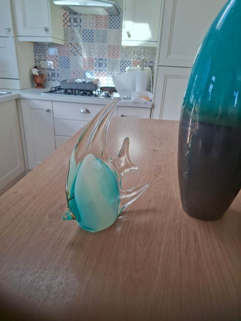 Set of 3 Blue Ceramic Vases - As Good As New Condition