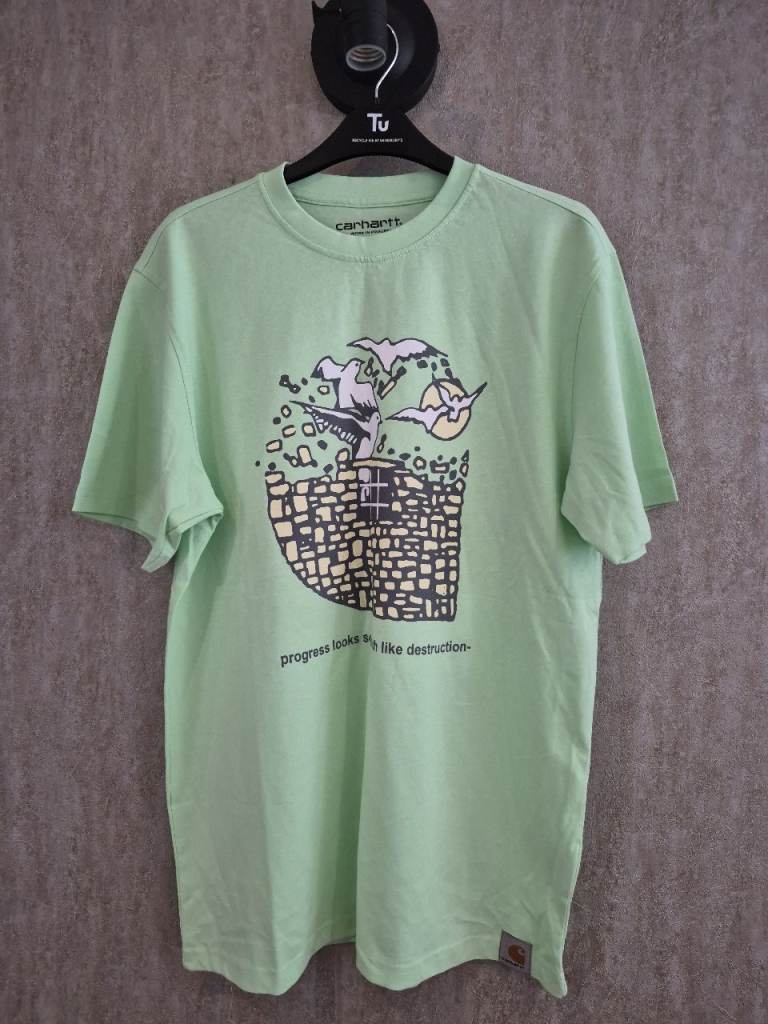 Carhartt WIP Green T-Shirt - Size M, Good Condition