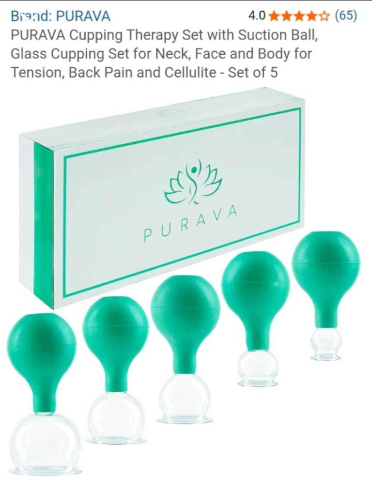 PURAVA Cupping Therapy Set with Suction Balls - NEW