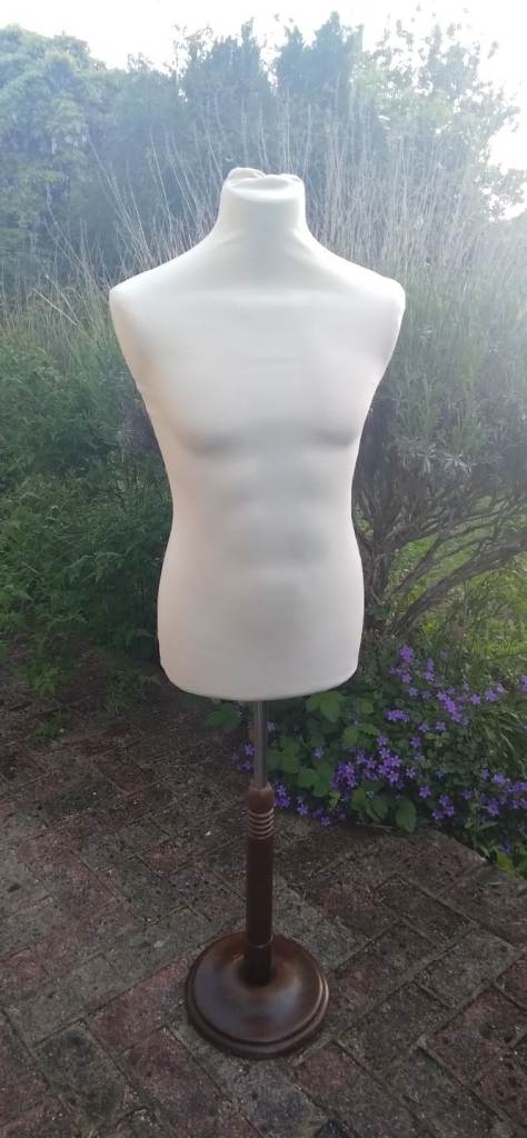 Ex-Shop Display Mens Outfitters Tailors Male Torso Bust on Stand. Ideal Vintage Costume Display!