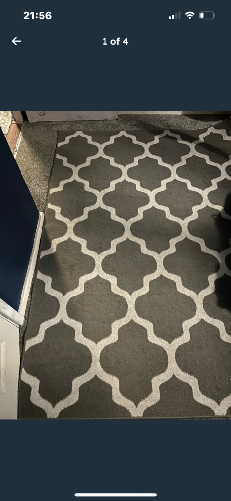 image for 6 ft grey patterned rug 
