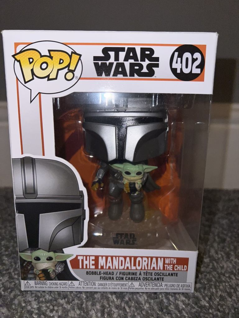 Disney Star Wars Funko Pop Bobblehead The Mandalorian With Child (402)