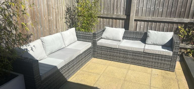 2 x Rattan Garden Sofas 