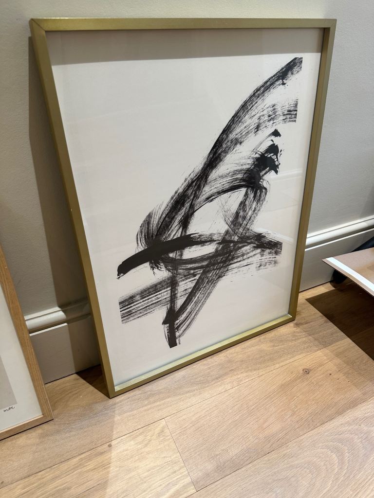 reduced - Art print with gold frame 18.5x24.5 inches