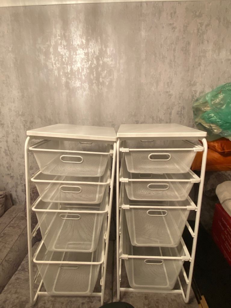 Ikea metal white draws