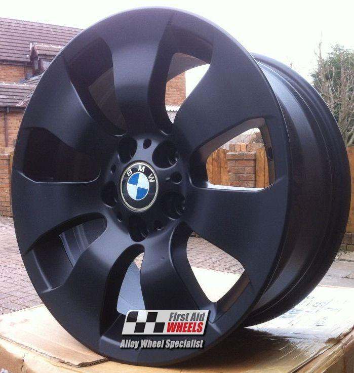 R181BS Swap BMW 3 SERIES 4X 17'' GENUINE STYLE 158 SATIN BLACK ALLOY WHEELS
