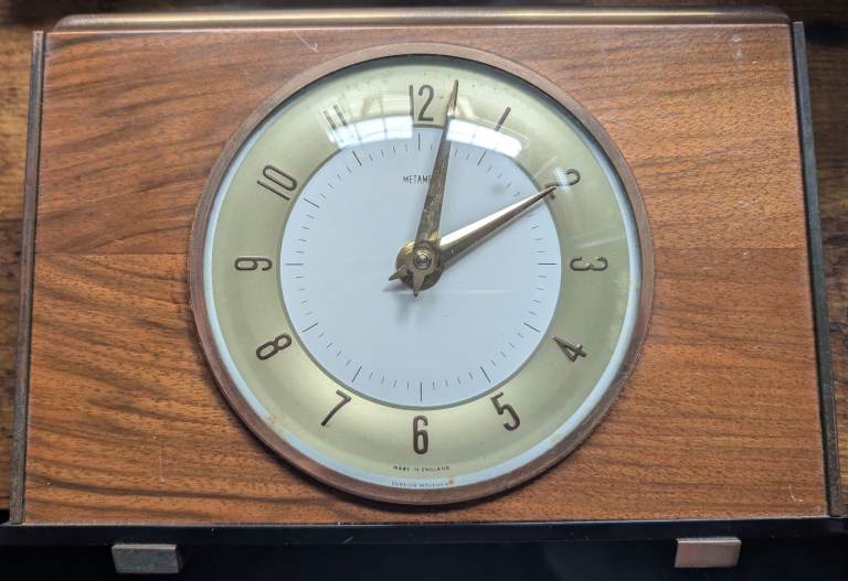Superb Vintage Mid Century Metamec Mantle Clock - Mechanical - Fully Working