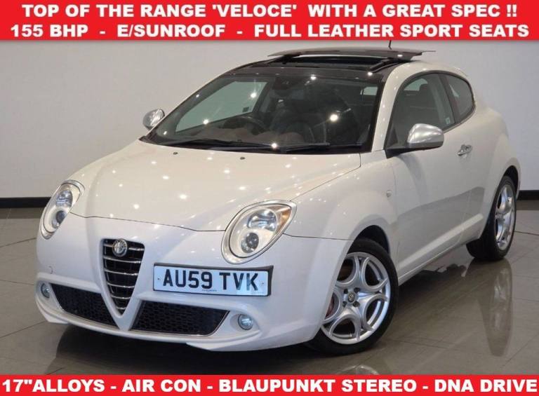2009 59 ALFA ROMEO MITO 1.4 TB VELOCE HATCHBACK 3DR PETROL MANUAL EURO 4 155 BHP