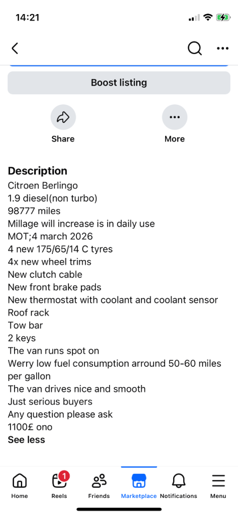 Citroen, BERLINGO, Panel Van, 2006, Manual, 1867 (cc)