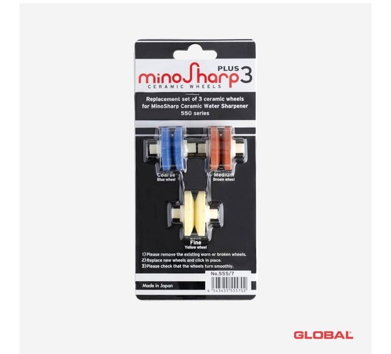 image for REPLACEMENT Global WHEELS FOR 3-STAGE CERAMIC WATER-STONE SHARPENER