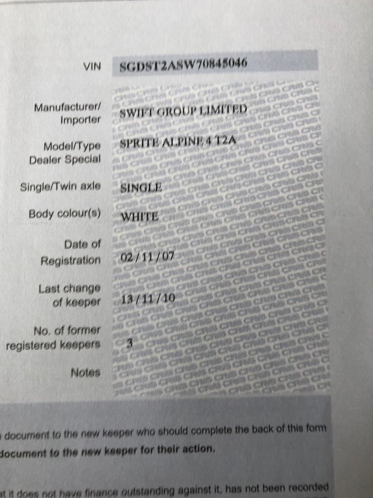 Sprite Alpine 4 T2A fixed bed 