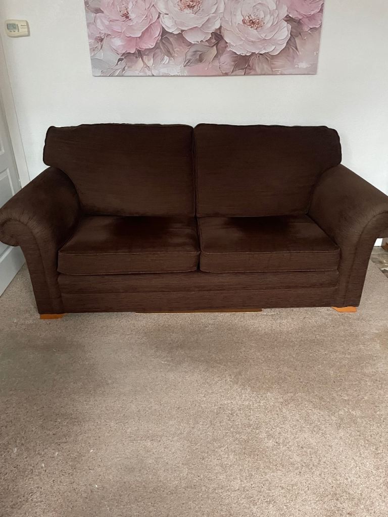 Mocha 2 and 3 seater sofa settee 