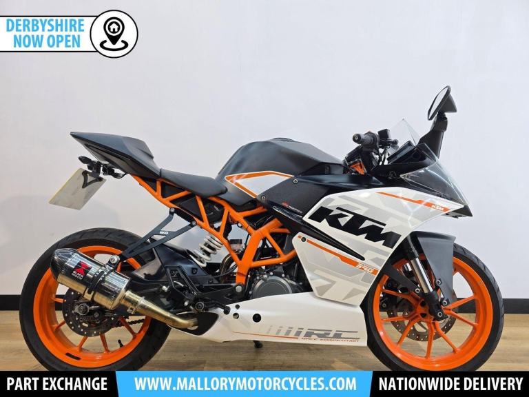 KTM RC 390 White & Orange 2016 - Black Widow Exhaust, ABS, Tail Tidy