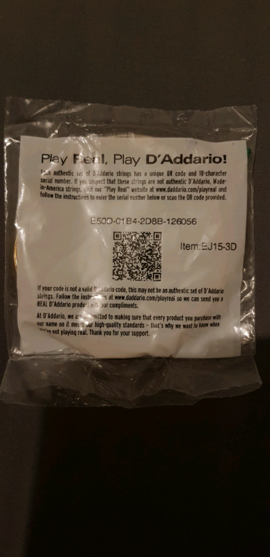 image for New D'addario accoustic strings 10-47