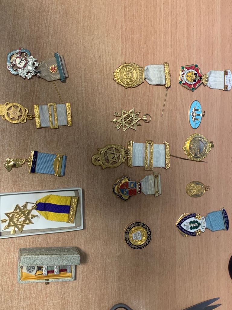Collection of Masonic medals