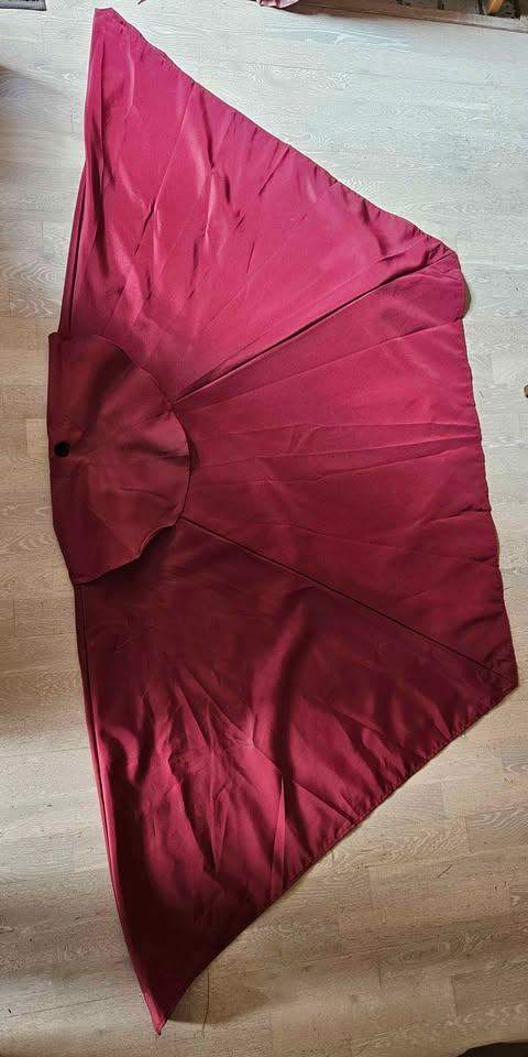 Replacement Parasol garden umbrella fabric red burgundy
