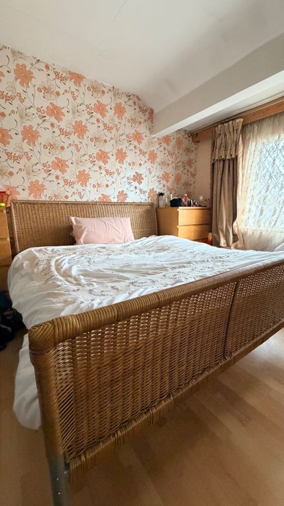 Super King Size Wicker/Rattan Sleigh Bed