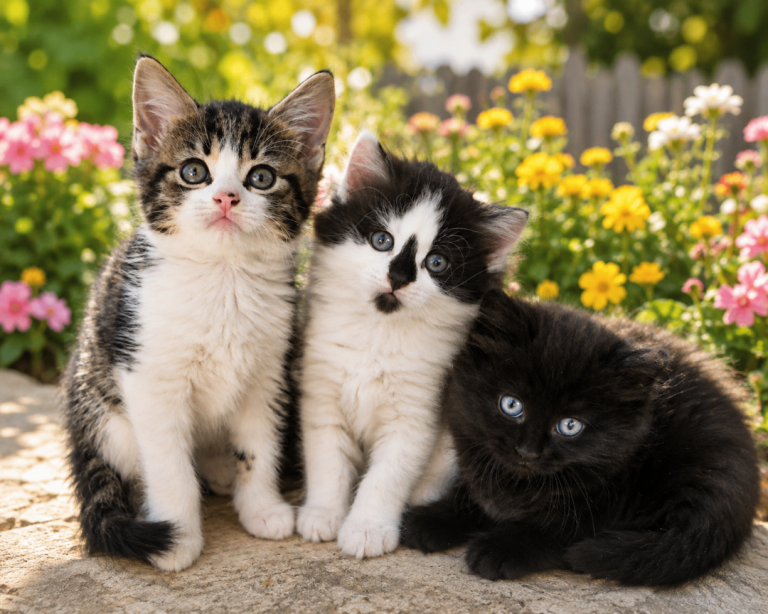 Beautiful little tabby & white kitten 