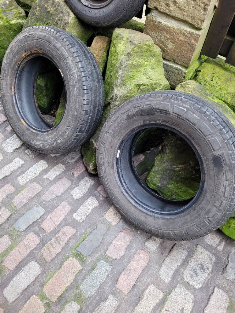 2x matching michellin agylis 205 75 16c tyres