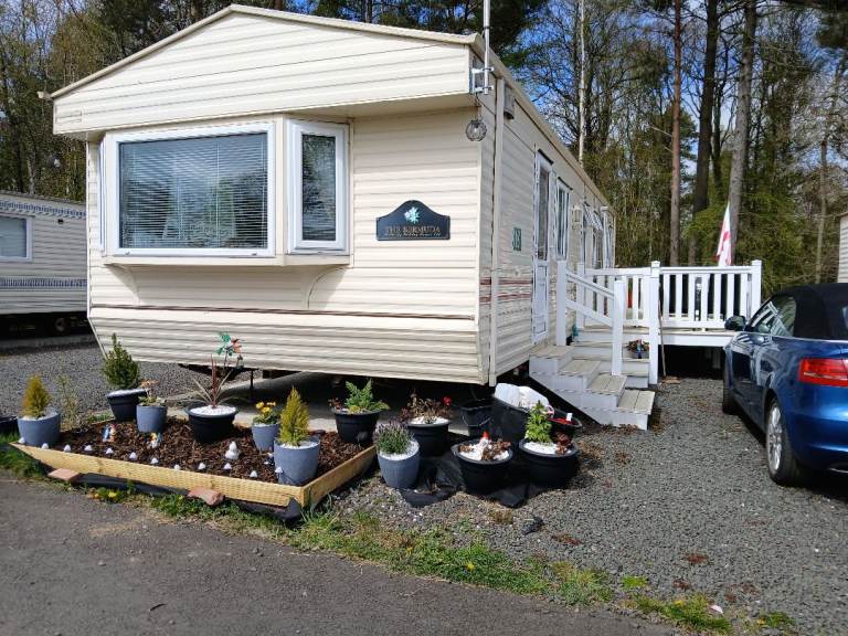 Static caravan sited