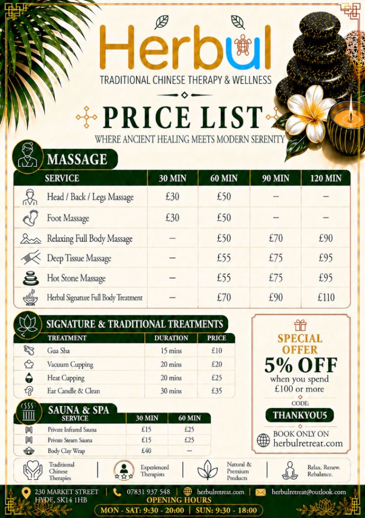 Chinese Massage Hyde Manchester