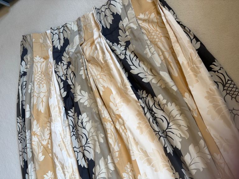 Pin pleated curtains suitable for French Windows